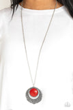 Medallion Meadow - Red - Paparazzi - The Jewel Family