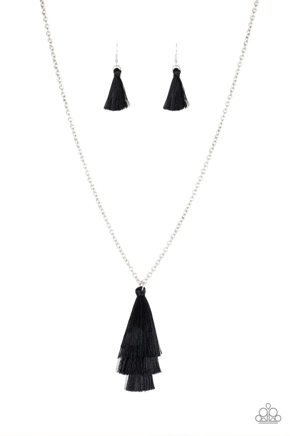 Triple The Tassel - Black - Paparazzi